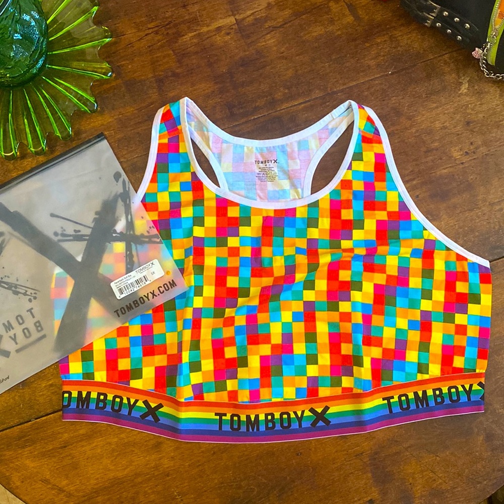 Rainbow Racerback Soft Bra